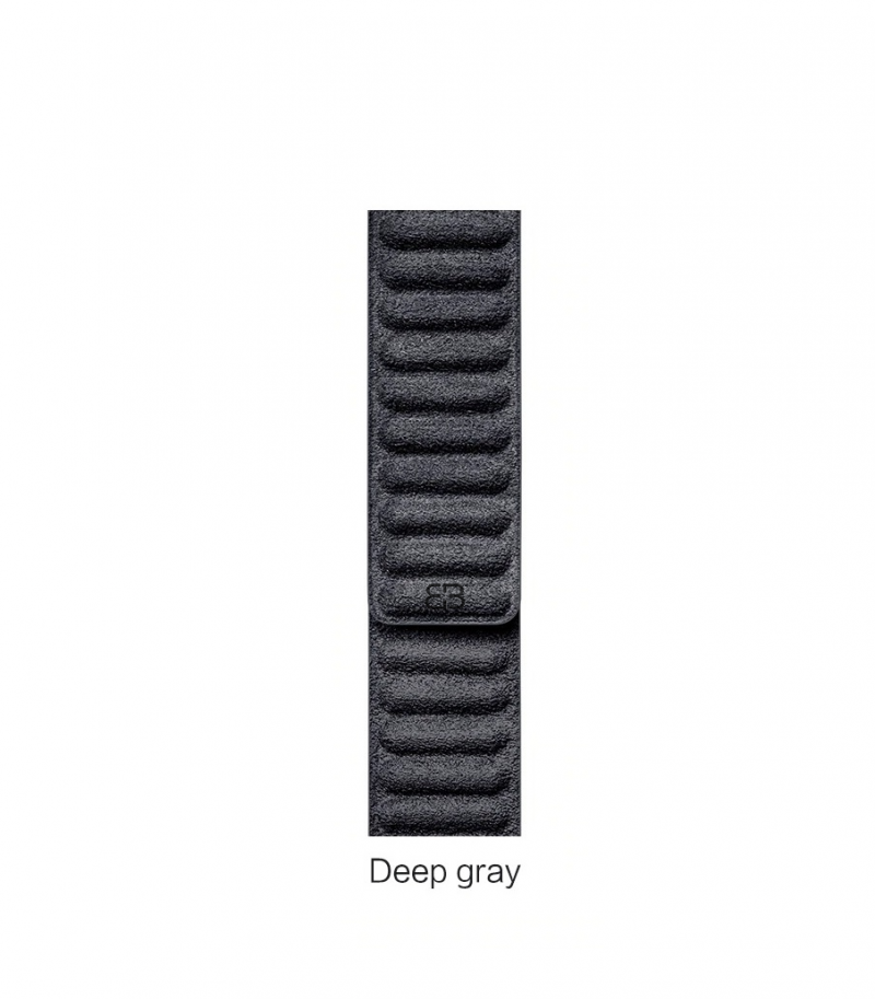 BUGOLINI Atomus – Watch Strap With Magnetic Closure Made Of Alcantara – Suitable For iWatch 42, 44 En 45MM – Dark Grey - Image 2