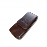 BUGOLINI Calamum - Leather Pen Holder With Magnetic Closure - Retro Pen Holder Suitable For 3 Pens - Genuine Leather - Coffee - Image 2