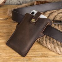 BUGOLINI SILAS-X - Portable Phone Holder For Men - Genuine Leather - Smartphone up to 6.5 inch - Leather Coffee - Image 7
