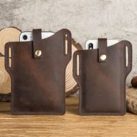 BUGOLINI SILAS-X - Portable Phone Holder For Men - Genuine Leather - Smartphone up to 6.5 inch - Leather Coffee - Image 10