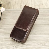BUGOLINI Calamum - Leather Pen Holder With Magnetic Closure - Retro Pen Holder Suitable For 3 Pens - Genuine Leather - Coffee - Image 3