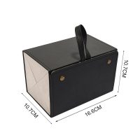 BUGOLINI Octavius3 - Glasses Holder - Pu Leather Glasses Holder with Press Studs Closure - Suitable for 4 Glasses - Image 5