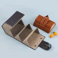 BUGOLINI Octavius3 - Glasses Holder - Pu Leather Glasses Holder with Press Studs Closure - Suitable for 4 Glasses - Image 6