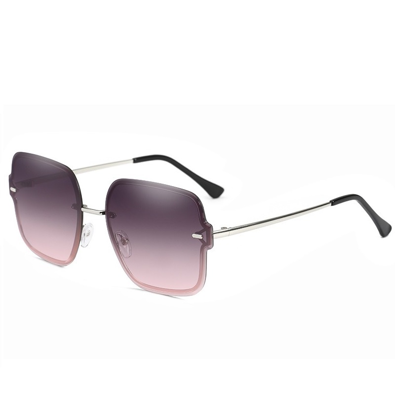 BUGOLINI® Vivia - Designerzonnebril voor dames - UV400 - Zilverachtig / Geleidelijk Paars Roze