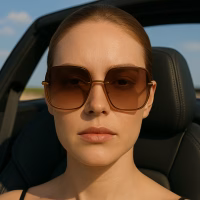 BUGOLINI® Mabel – Designer Sunglasses For Women – UV400 – Gold / Light Coffee - Image 10