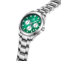 BUGOLINI Clover - Steel Watch – Chrono - MIYOTA Quartz – Waterproof - Steel Band – Mineral Glass - Zilver - Image 2