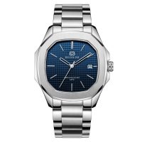 BUGOLINI Classe - Steel Watch - MIYOTA Quartz Movement - Waterproof - Shortenable Steel Strap - Silver / Blue