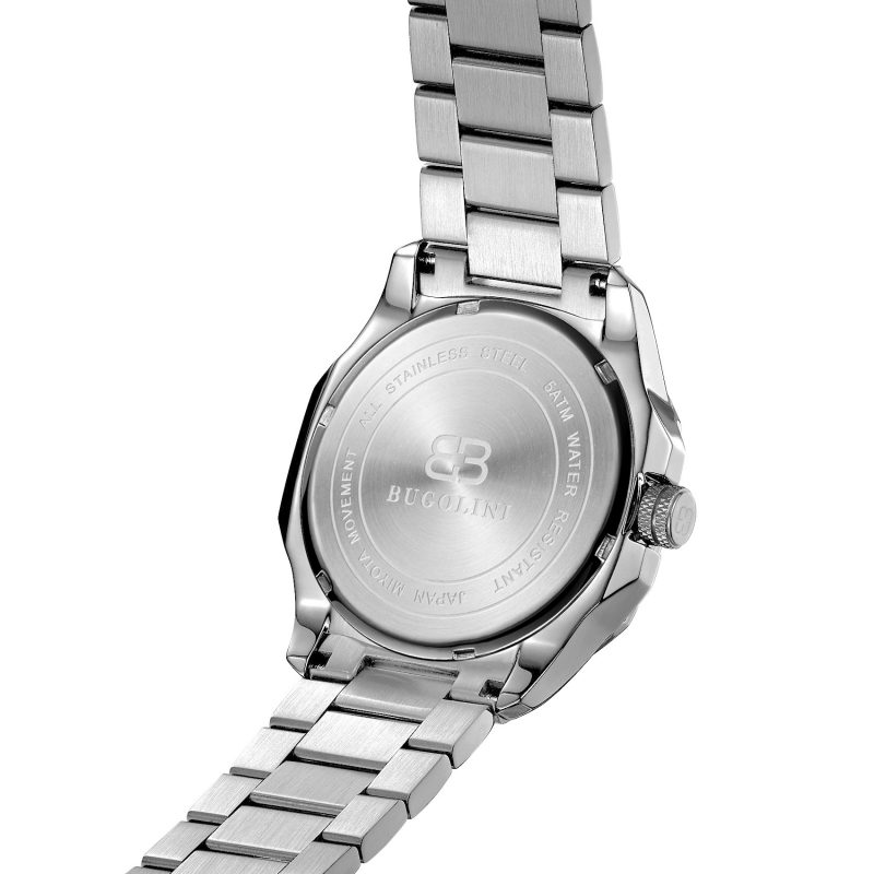 BUGOLINI Classe - Steel Watch - MIYOTA Quartz Movement - Waterproof - Shortenable Steel Strap - Silver / Blue - Image 4