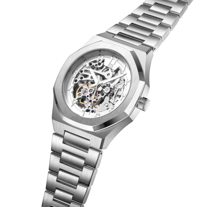 BUGOLINI Venividi Deluxe - Stalen automatisch horloge - Seagull automatisch uurwerk - Waterdicht - Inkortbare stalen band - Zilver - Afbeelding 2