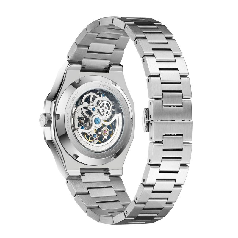 BUGOLINI Venividi Deluxe - Steel Automatic Watch - Seagull Automatic Movement - Waterproof - Shortenable Steel Strap - Silver - Image 4