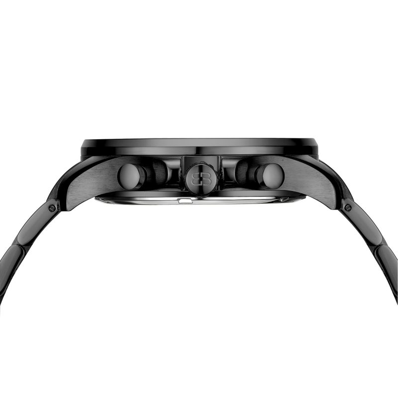 BUGOLINI Panthera - Steel Watch - Chrono - MIYOTA Quartz Movement - Waterproof - Shortenable Steel Strap - Black - Image 3