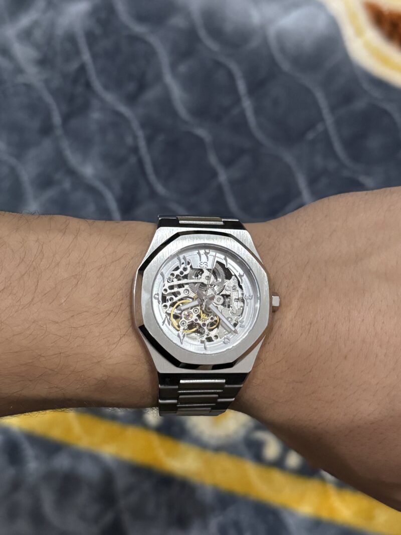 BUGOLINI Venividi Deluxe - 40mm Steel Automatic Watch - Seagull Automatic Movement - Waterproof - Shortenable Steel Strap - Silver - Image 6