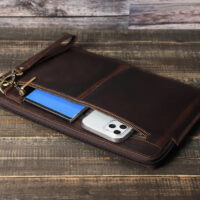 BUGOLINI Antonio - Leather Laptop Cover - Extra storage spaces - Echt Leder - Sleevetas - Made for 13.3 inch laptop for Macbook -Bruin - Image 19
