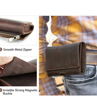 BUGOLINI Milian – Leather Phone Waist Bag – Magnetic Closure – Up to 6.7 Inch – Pocket for Bills – Phone Holder – Space for 3 Cards – Coffee - Image 7