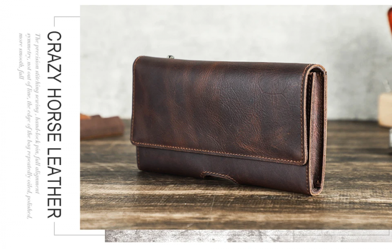 BUGOLINI Milian – Leather Phone Waist Bag – Magnetic Closure – Up to 6.7 Inch – Pocket for Bills – Phone Holder – Space for 3 Cards – Coffee - Image 3