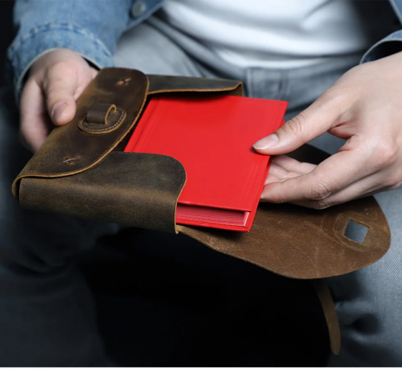 BUGOLINI Hatake – Leather Book Protector For Precious Books – Religious Books – Book Protection – Book Accessory – Coffee - Image 4